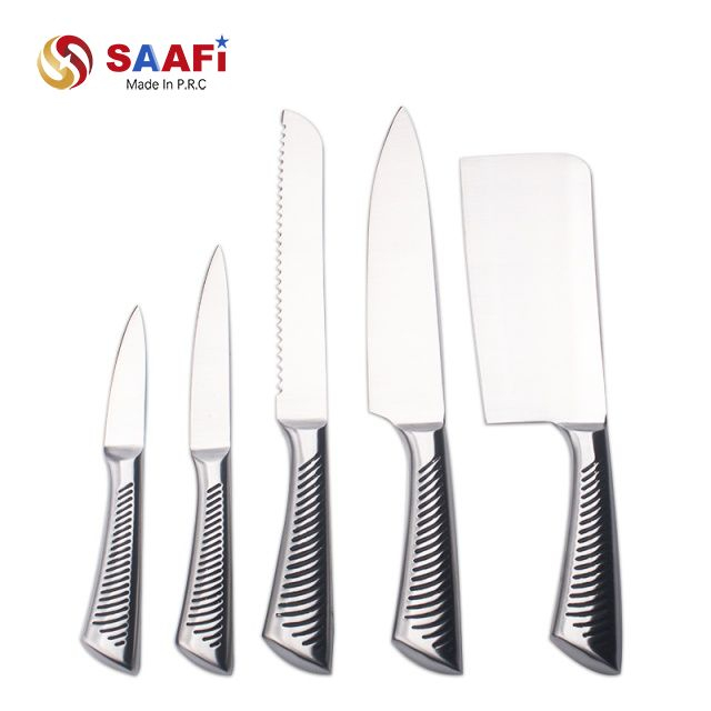 İ&ccedil;i Boş Saplı Paslanmaz &Ccedil;elik Mutfak Bı&ccedil;ağı Seti – Şef, Ekmek, Satır ve Maket Bı&ccedil;akları