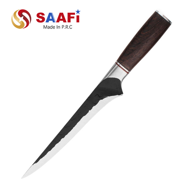 Faca de desossa com cabo de madeira