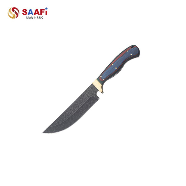 Cuchillo de caza forjado a mano de acero con alto contenido de carbono con mango G10 – Cuchillo de supervivencia para exteriores de hoja fija de alta resistencia