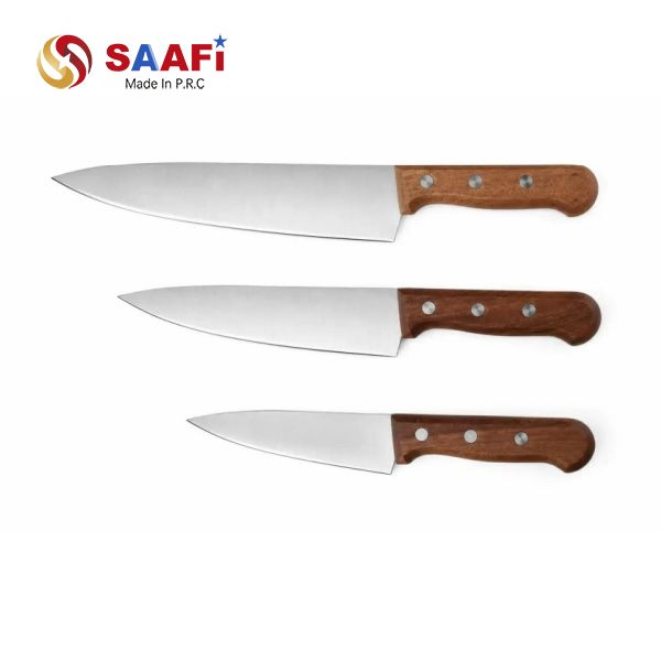 چاقوی آشپز دسته چوبی چاقوی آشپزخانه استیل ضد زنگ برای عمده فروشی و OEM